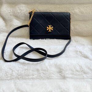 Tory Burch Georgia Turn-Lock Mini Crossbody Bag | Navy | Like New